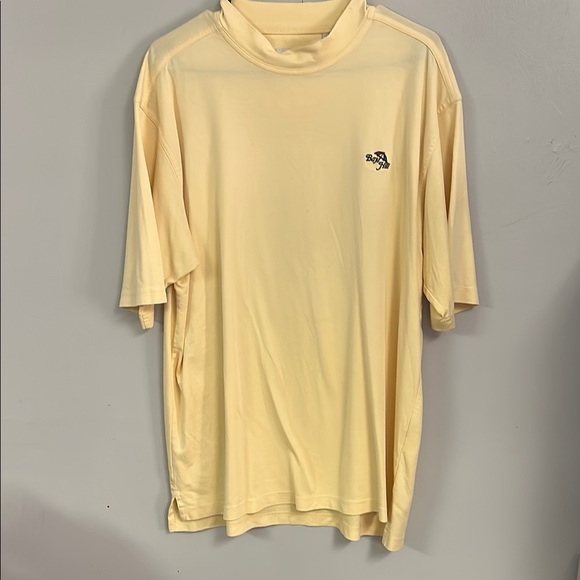 TEHAMA Yellow Short Sleeve Tee Casual Crew Neck - Picture 1 of 5